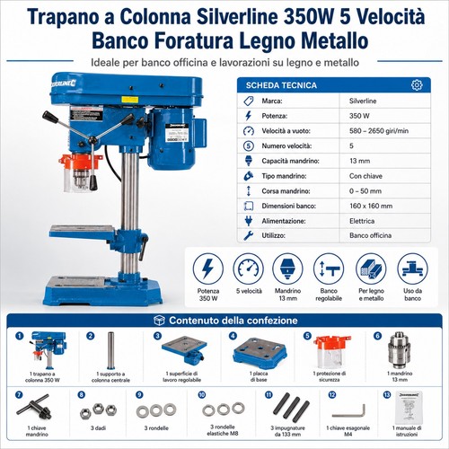 Trapano colonna silverline - a,